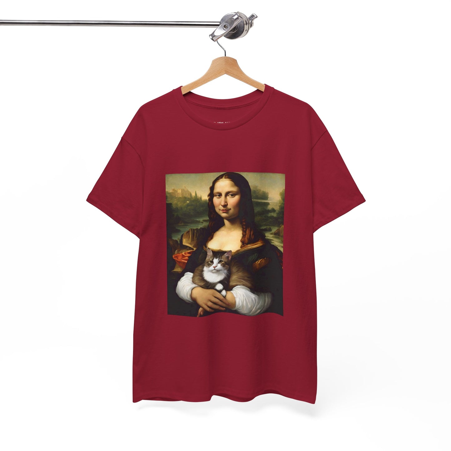 Mona Lisa with Cat - Flashlander Gym Shirt