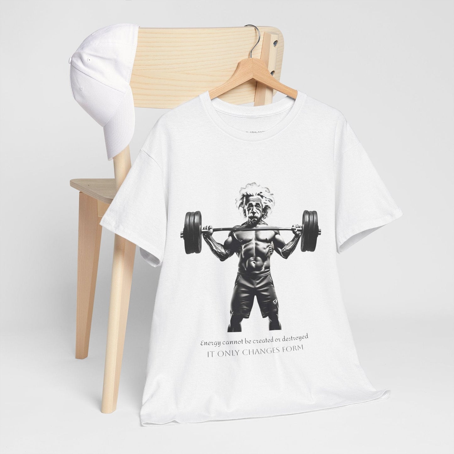 Camiseta de culturista Albert Einstein: la energía de Flashlander no se puede crear ni destruir, solo cambia de forma. Camiseta gráfica con cita