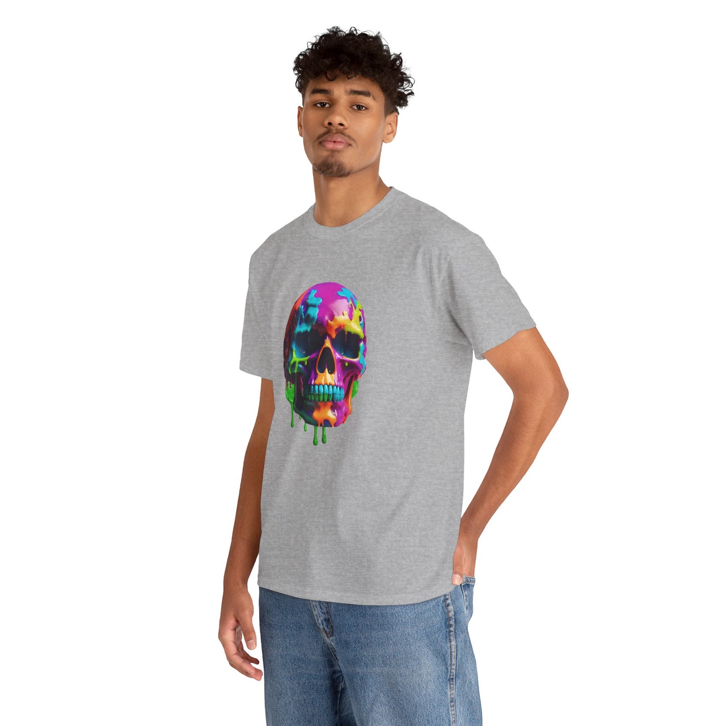 Camiseta con calavera de fusión de neón Flashlander