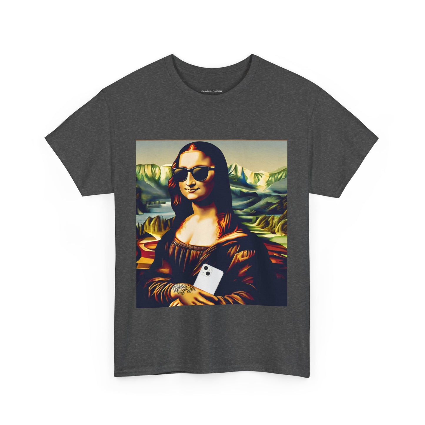 Funny modern Mona Lisa - Flashlander Gym Shirt