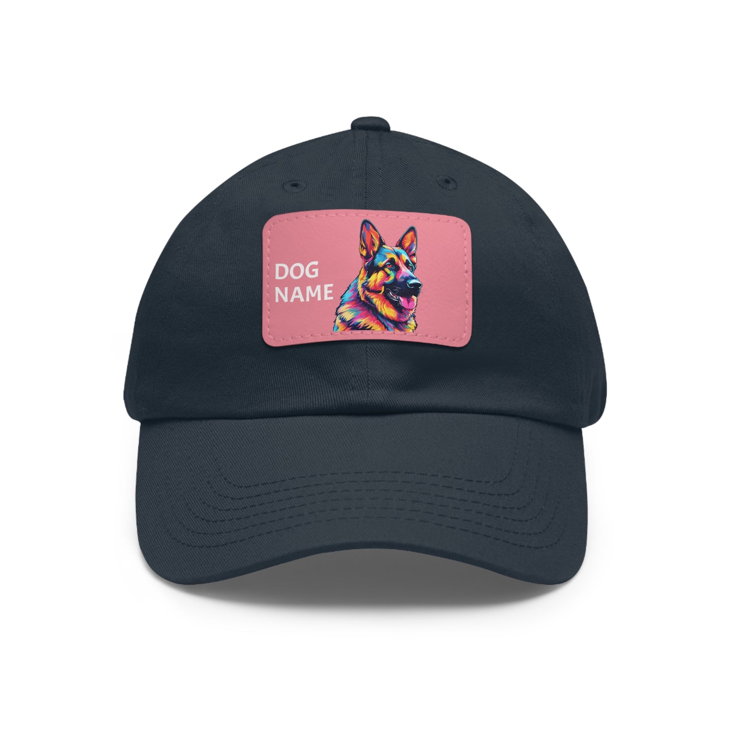 German Shepherd Dog Hat Pop Art Hat Dad Hat with Patch (Rectangle) Baseball Cap