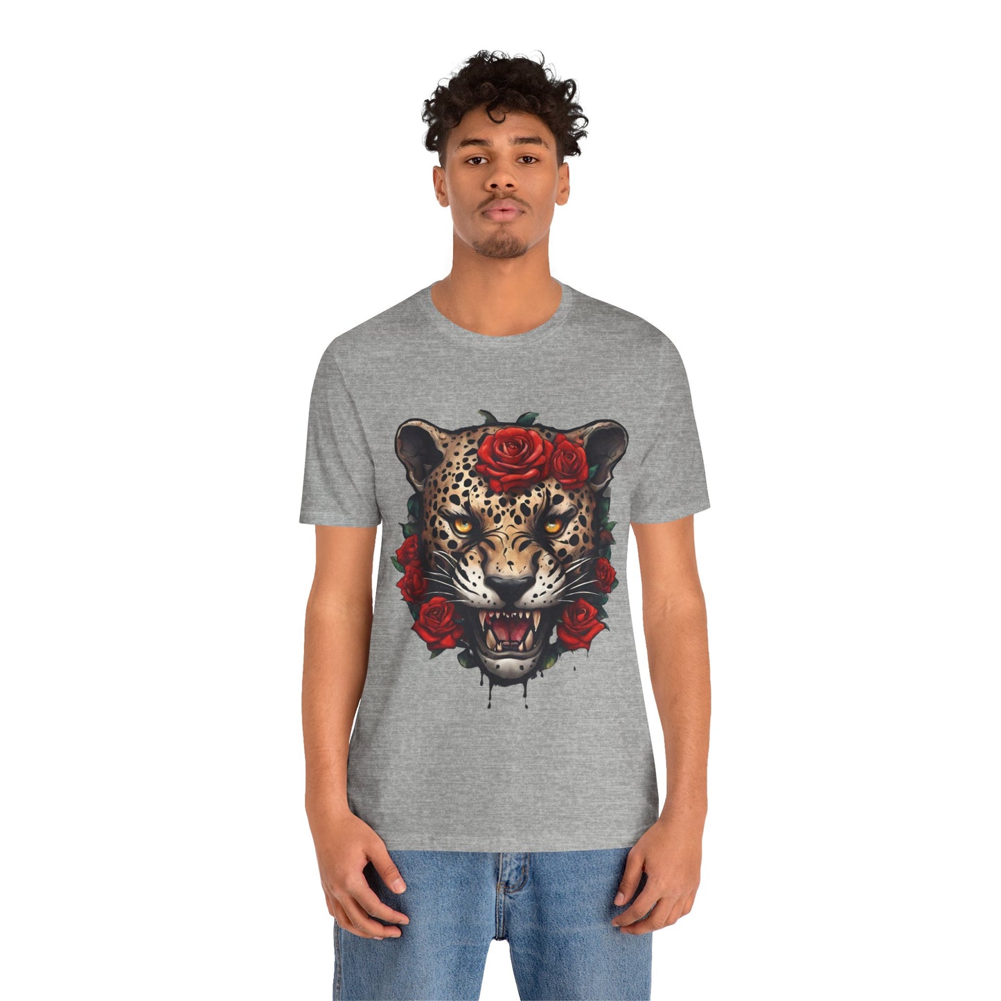 Jaguar Flames and Roses Graphic Tee Flashlander