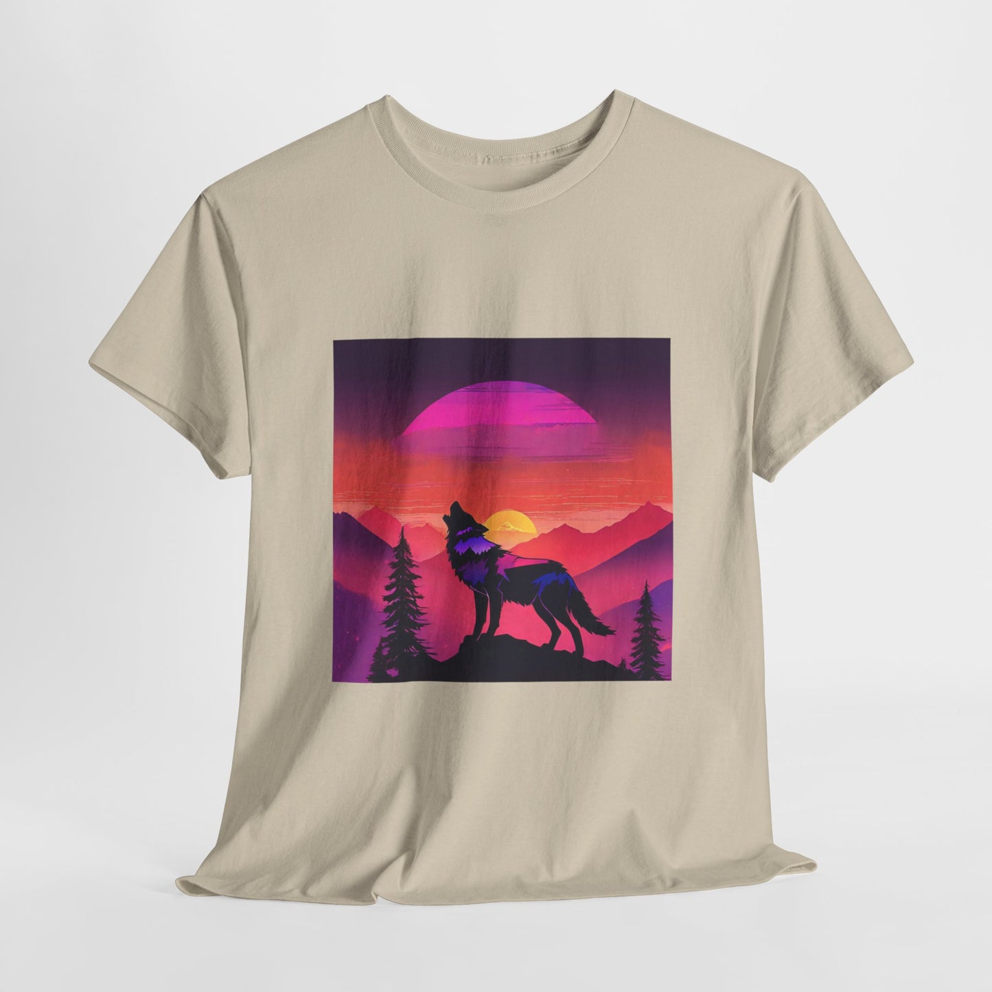 Wolf Majestic Sunset Gaphic Tee Flashlander