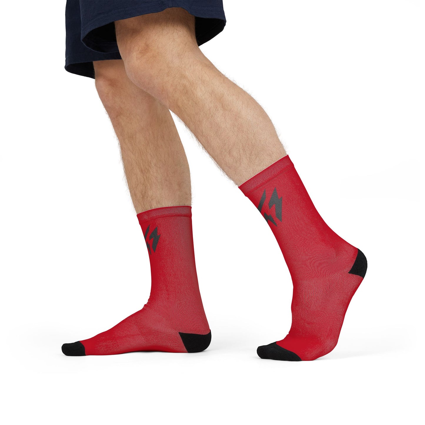 Flashlander Thunder Crew Sports Socks Dark Red