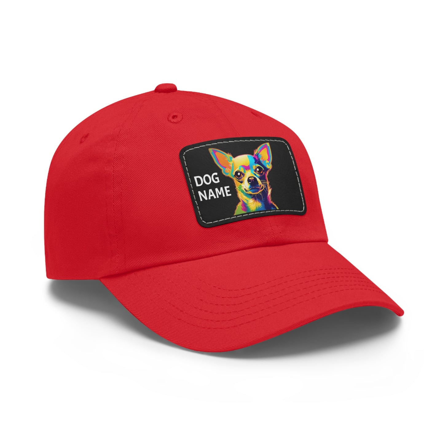 Chihuahua Dog Hat Sportswear Cap Chihuahua Cap Chihuahua Hat Chihuahua Dog Cap Pop Art Hat Dad Hat with Patch (Rectangle) Baseball Cap Custom Hat Flashlander