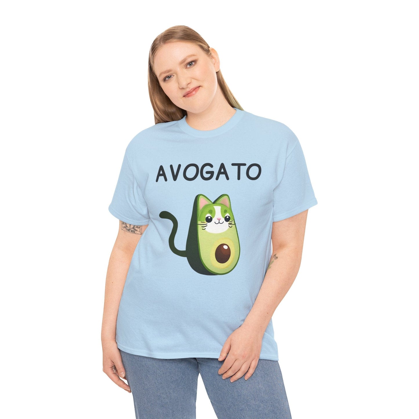 Avogato Funny Avocado Cat Face - Flashlander Gym Shirt