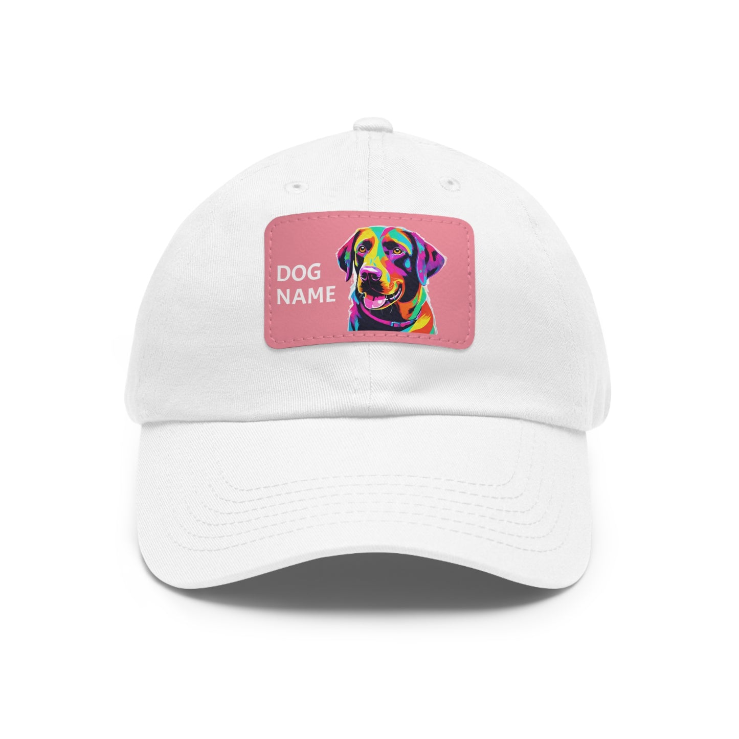 Retriever Cap Sportswear Cap Dog Labrador Retriever Pop Art Cap Dad Hat with Leather Patch (Rectangle) Custom Hat Flashlander