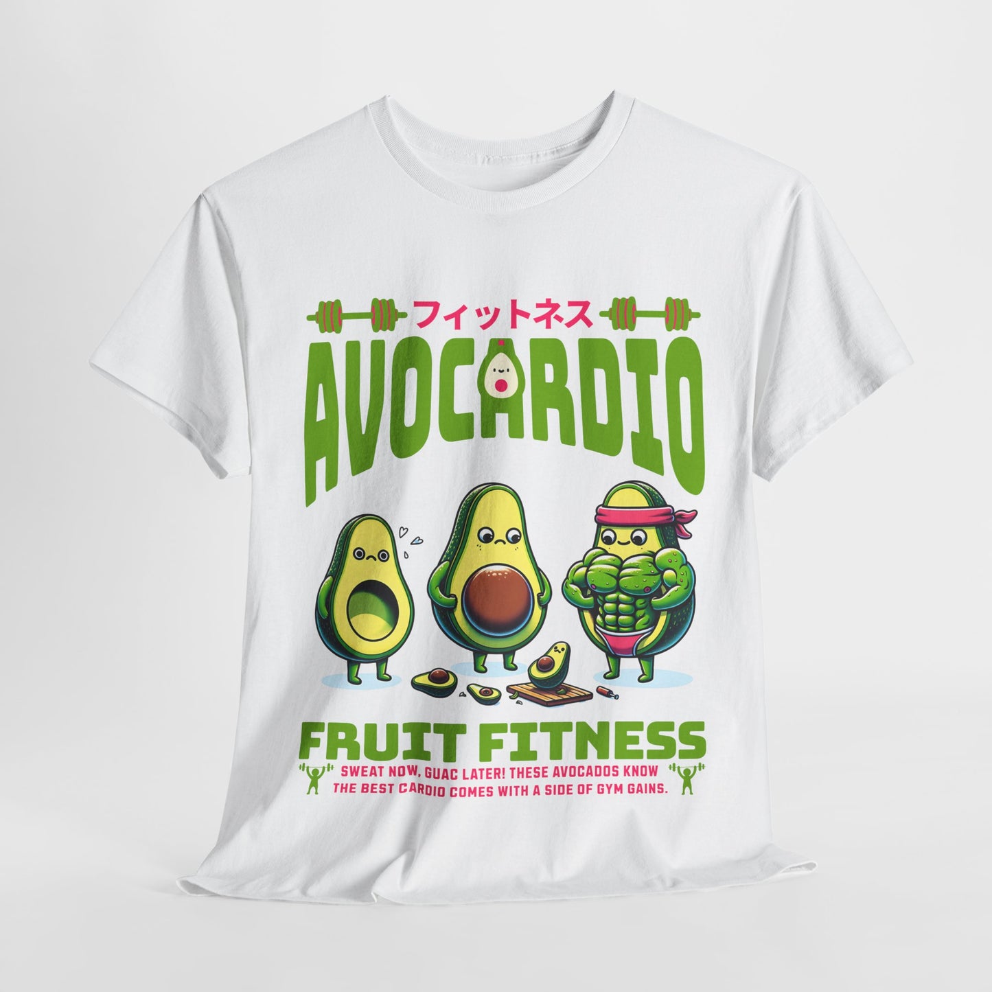 Avocardio Active Gym Shirt Avocado Fitness Graphic Tee