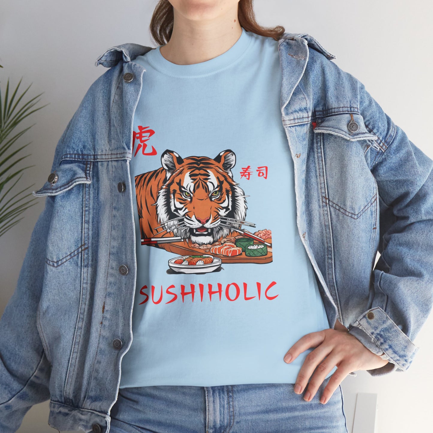 Tiger Sushi Lovers Sushiholic Graphic Tee Flashlander