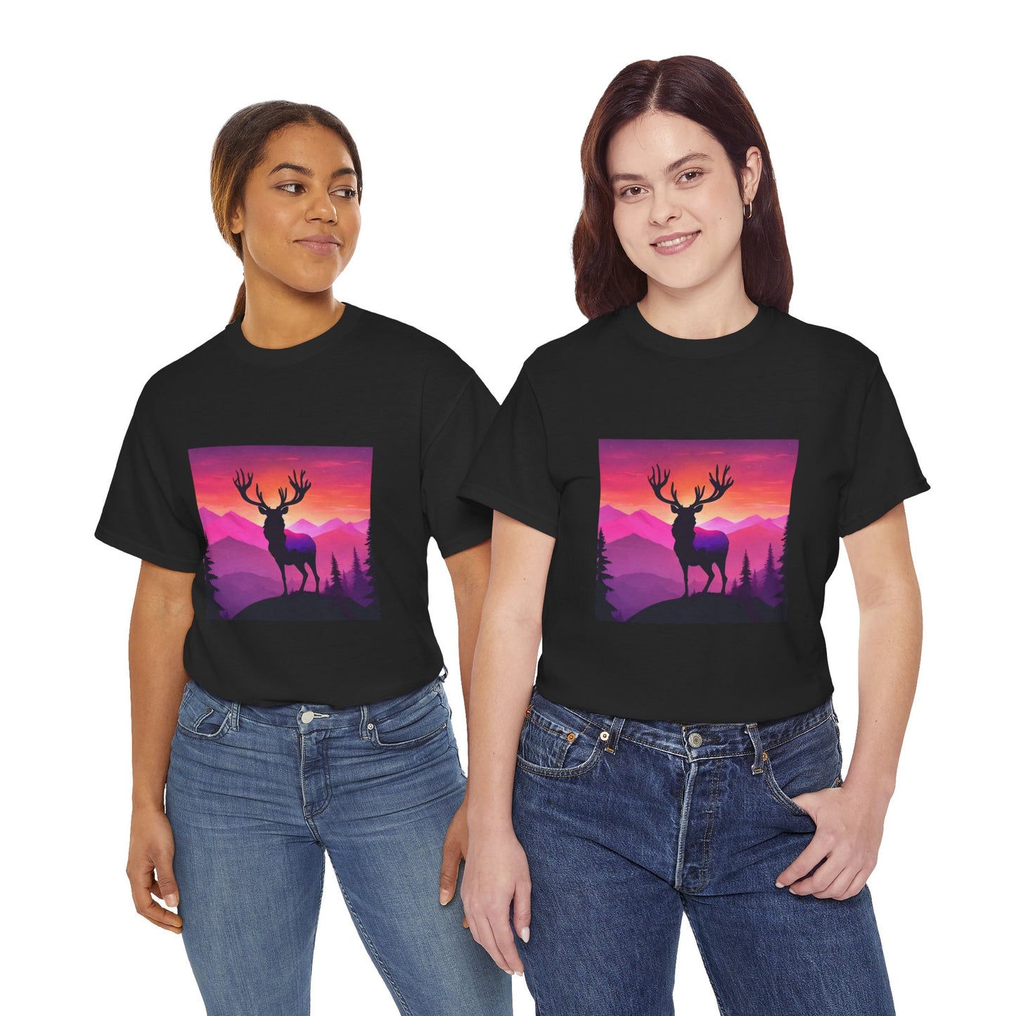 Deer Majestic Sunset Flashlander Gym Shirt