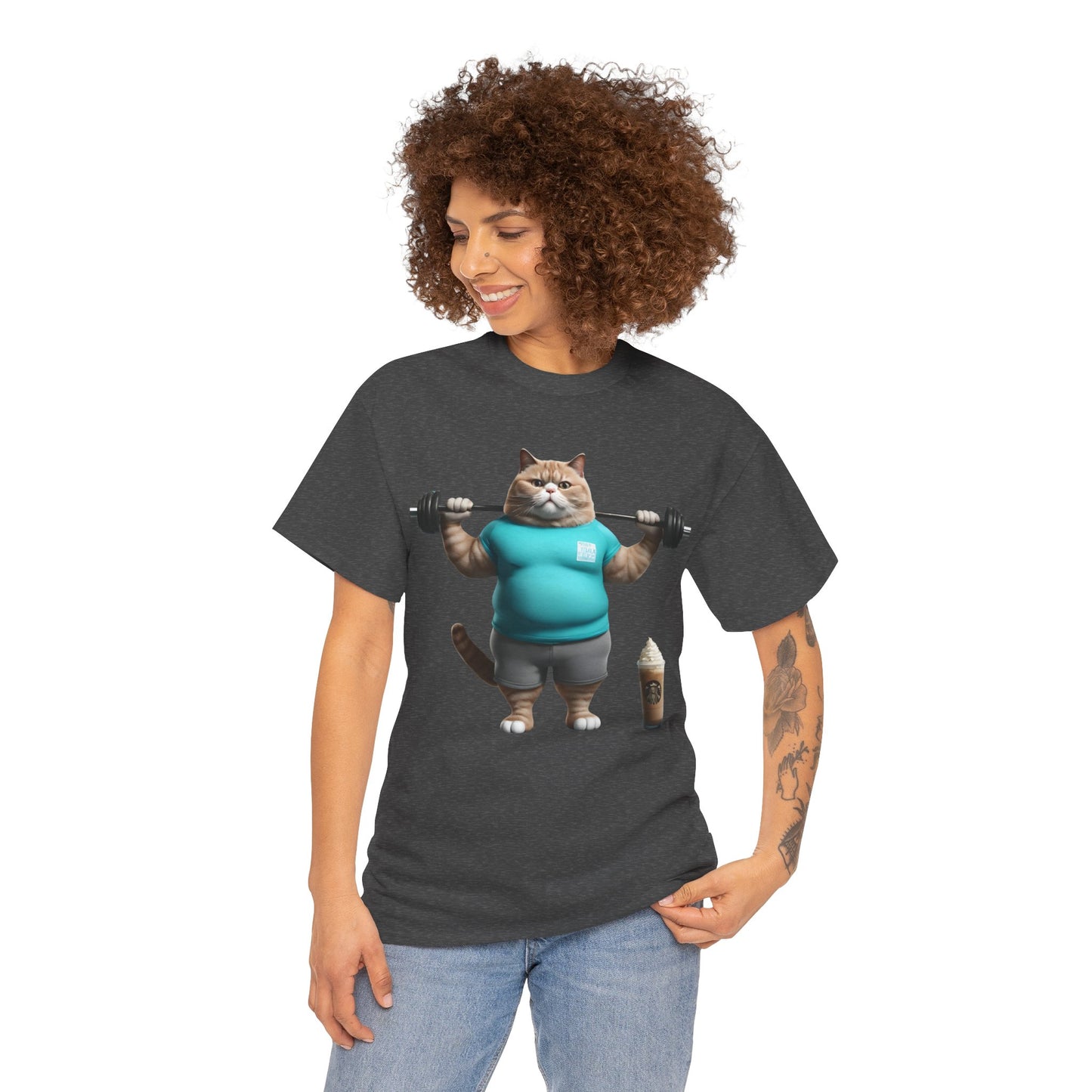 Funny Fat Cat Lifting - Flashlander Gym Shirt