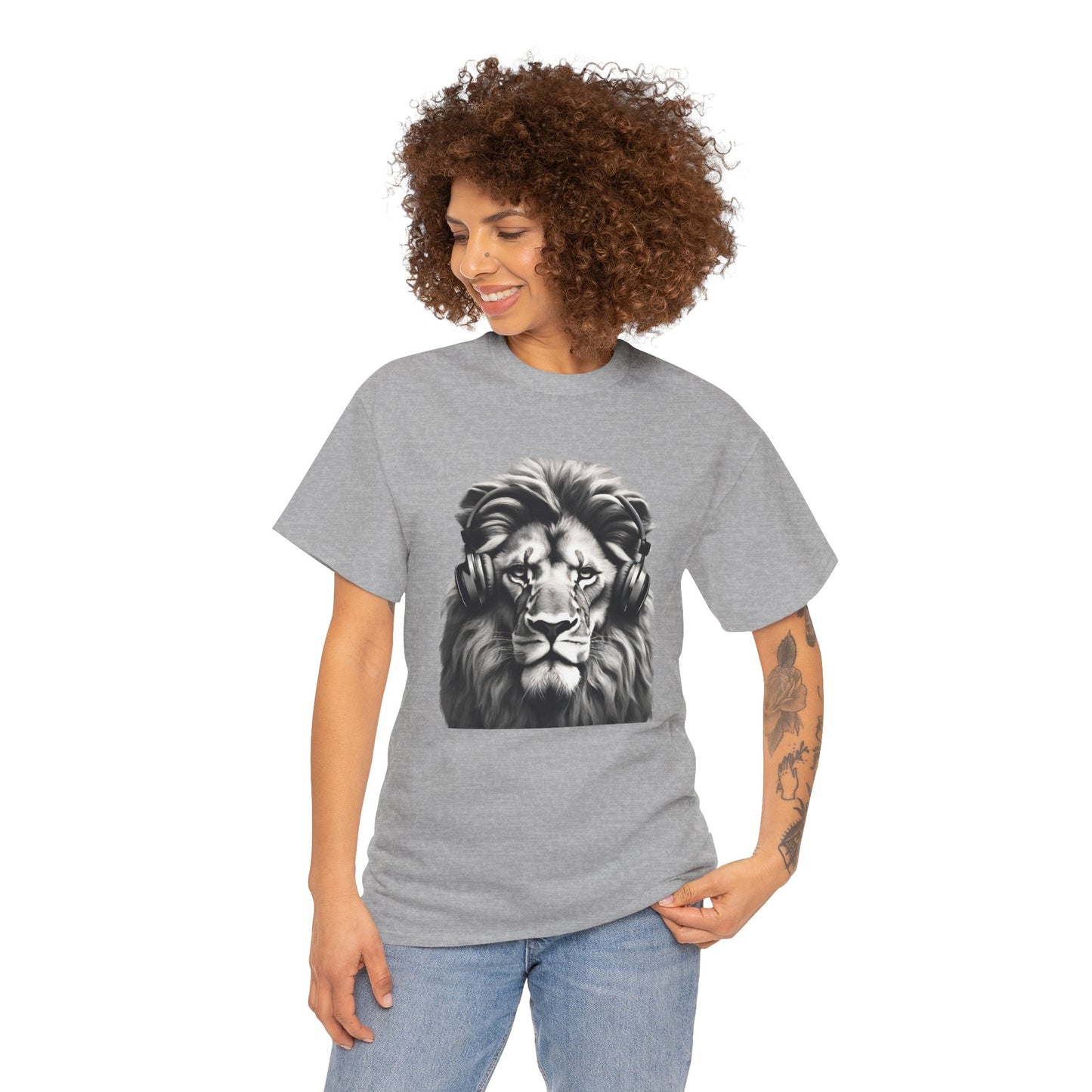 Lion Training with Headphones - Flashlander Gym Shirt