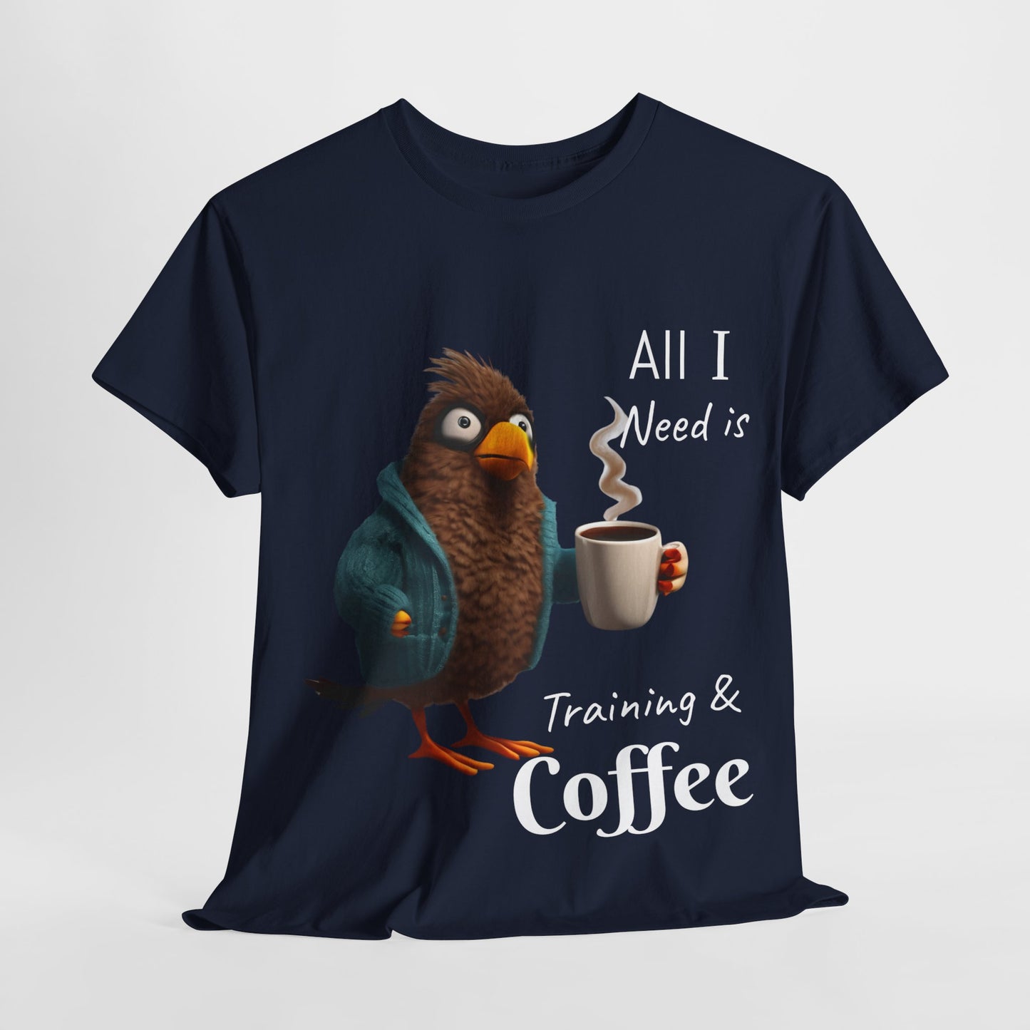 Camiseta con el mensaje "Todo lo que necesito es entrenamiento y café" - Camiseta de gimnasio Flashlander