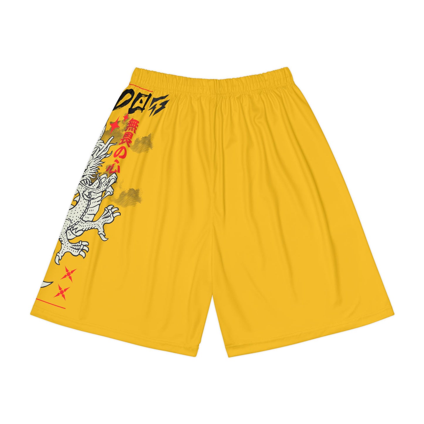 Japanese Dragon Bushido - Flashlander Performance Men’s Gym Shorts Yellow