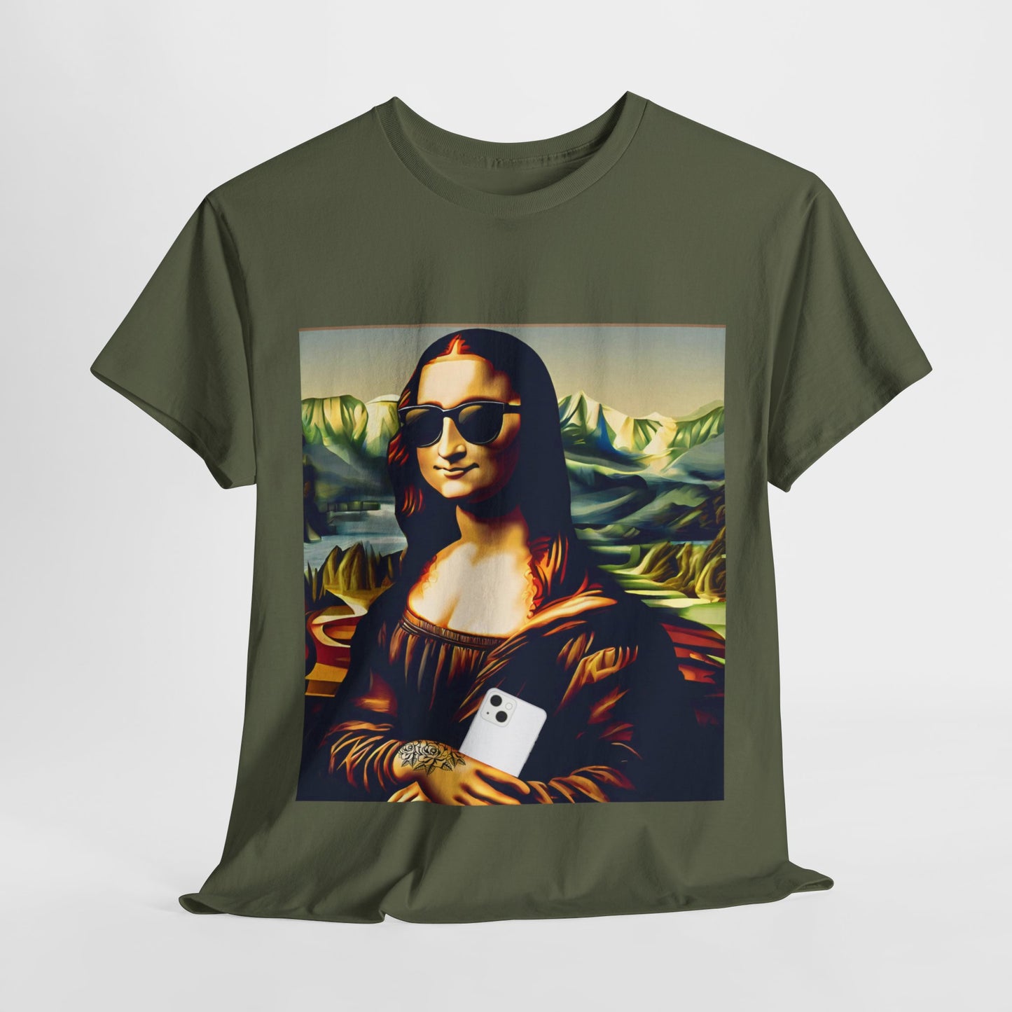 Camiseta deportiva de Flashlander: Mona Lisa moderna y divertida 