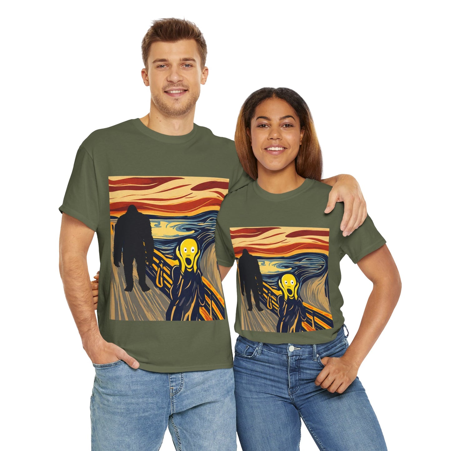 The Scream Meets Bigfoot A Startling Encounter - Flashlander Gym Shirt