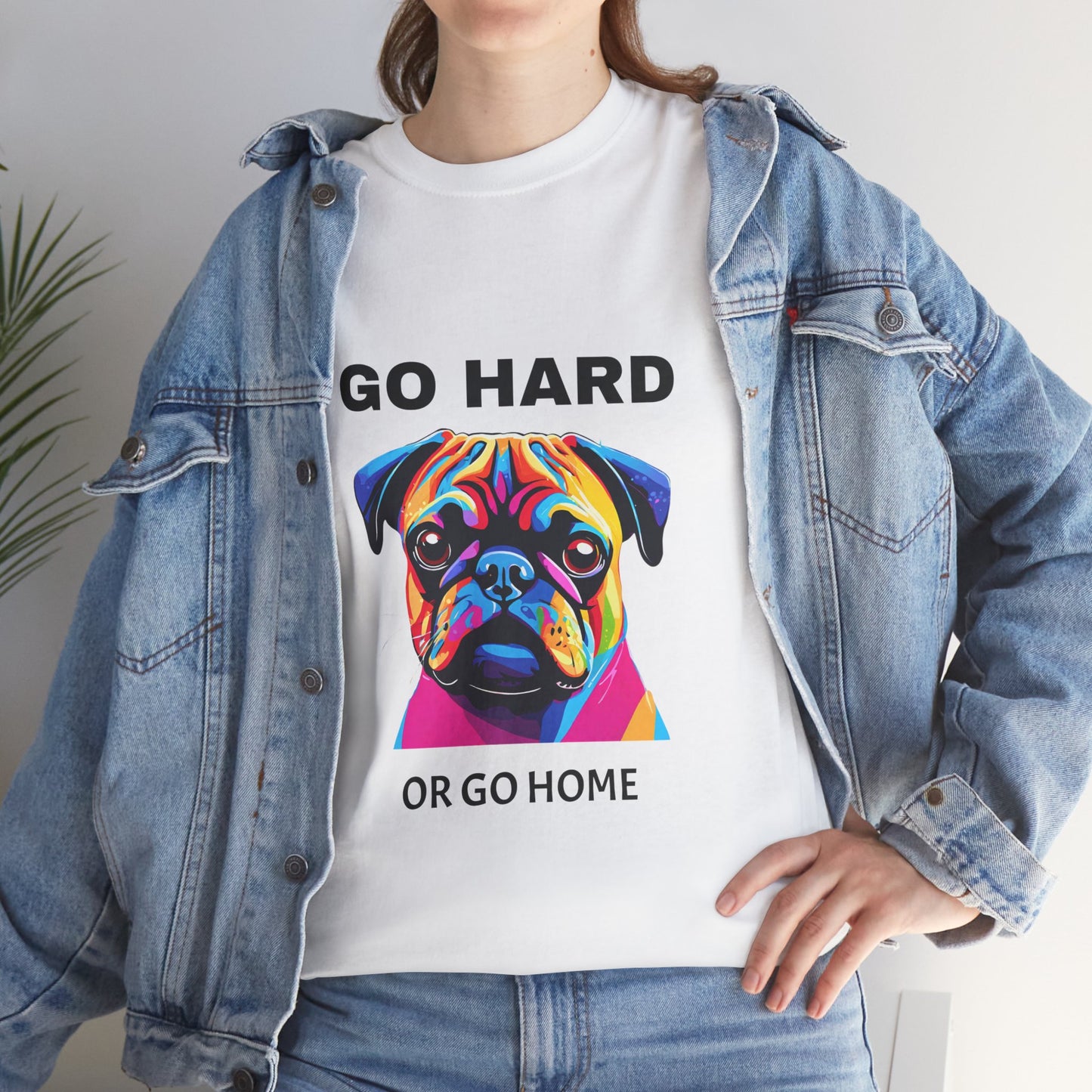 Pug Dog Pop Art  - Go Hard Or Go Home Flashlander Gym Shirt