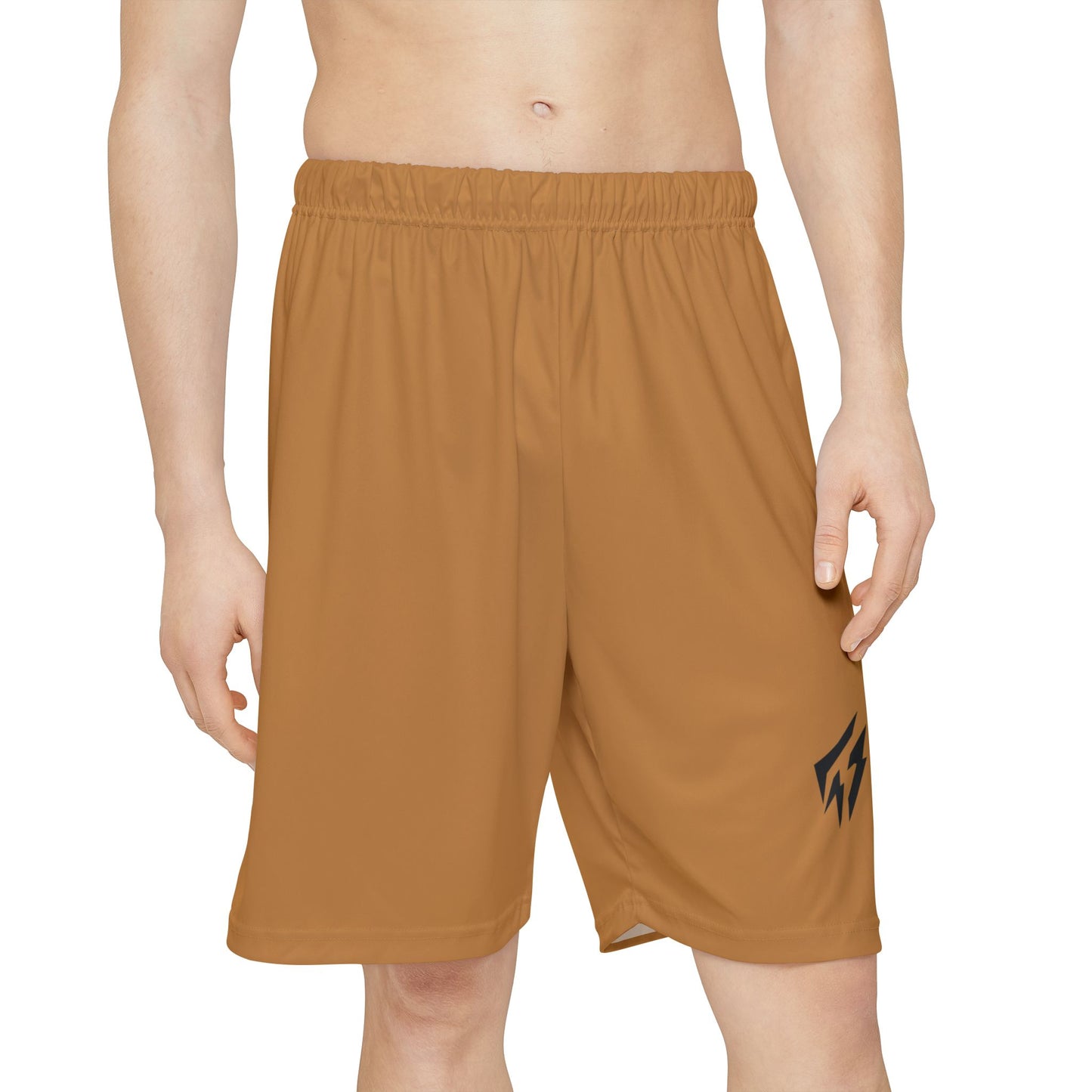 Flashlander ALG Performance Men’s Sports Shorts (AOP) Light Brown B