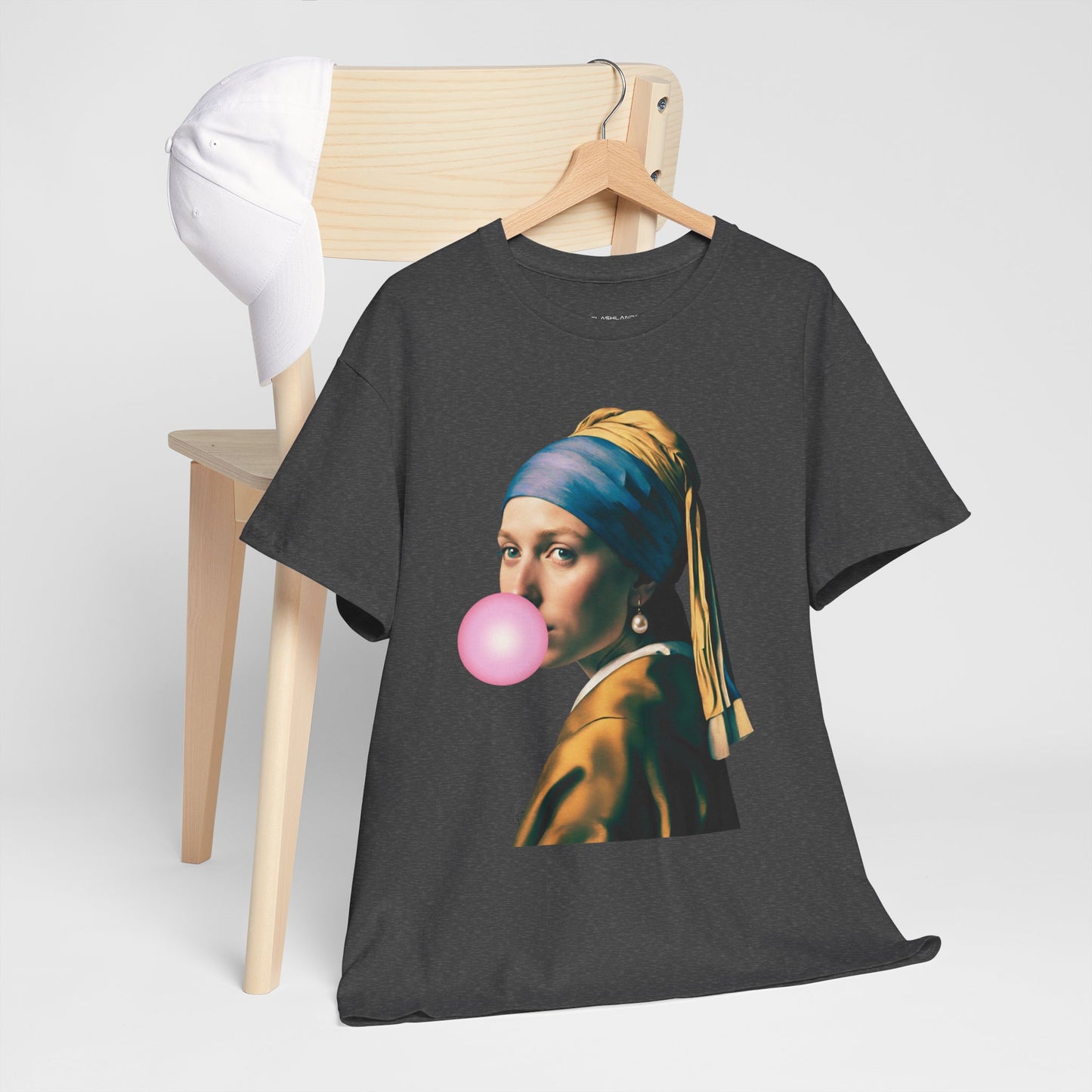 Bubble Gum Girl with a Pearl Earring Johannes Vermeer - Flashlander Gym Shirt