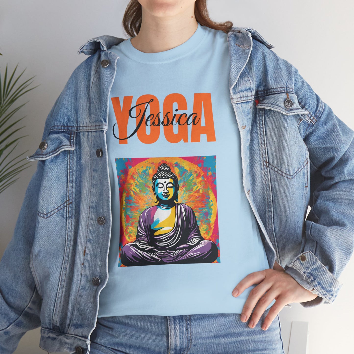 Personalized Yoga Shirt - Buddha Tee - Custom Name Flashlander Yoga Tee