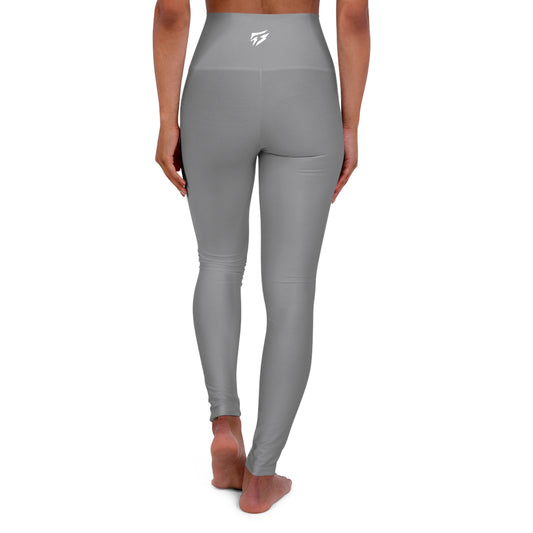 Flashlander Sportswear Zen High Waisted Yoga Leggings Grey (AOP) B