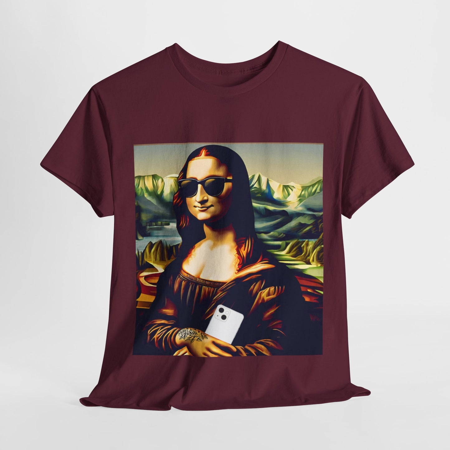 Funny modern Mona Lisa - Flashlander Gym Shirt