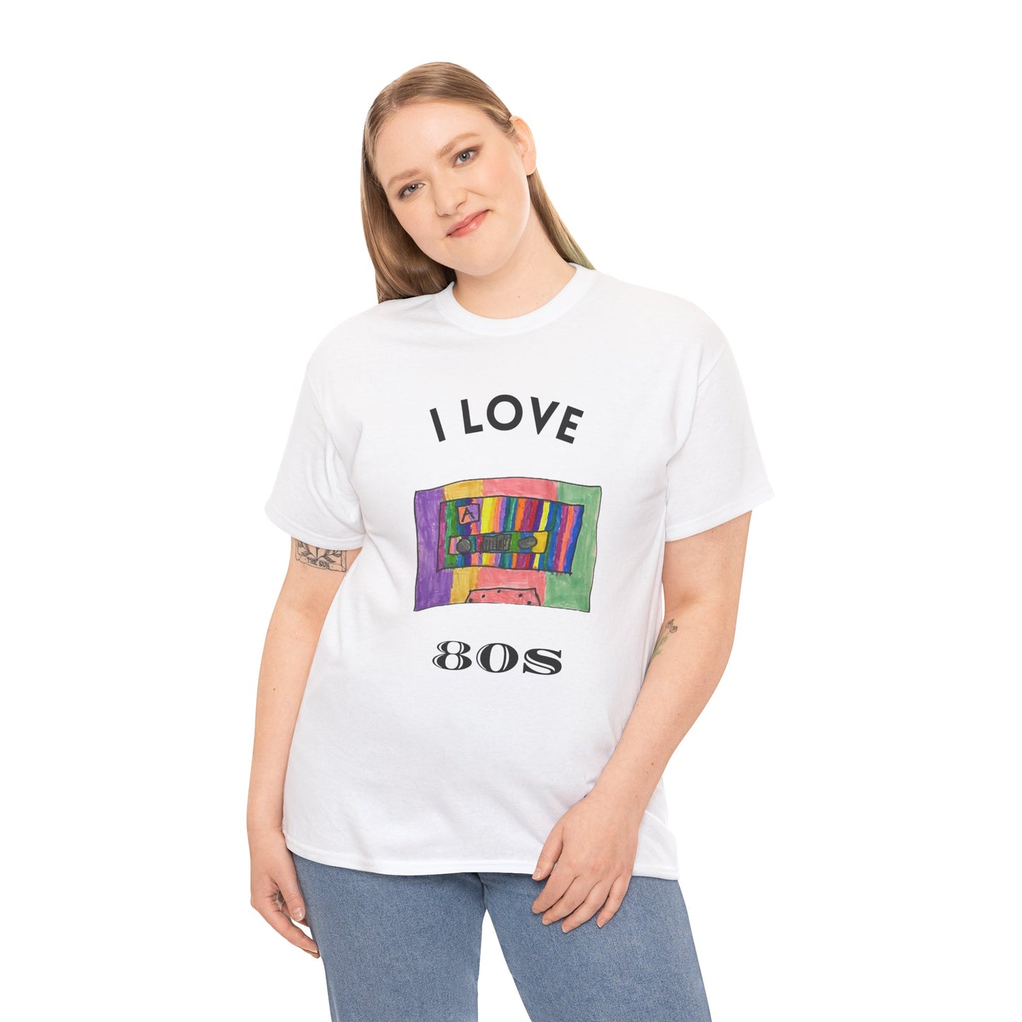 Retro Vibes Art Pop Cassette Tape I Love 80's - Flashlander Gym Shirt