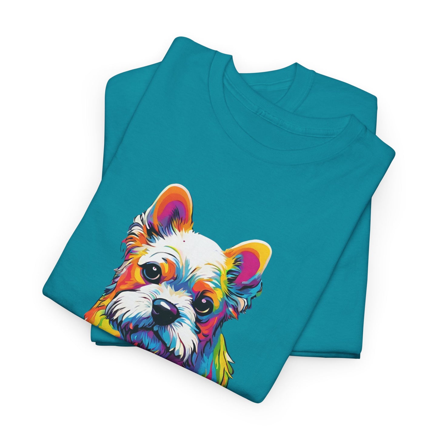 T-shirt de sport Flashlander avec chien skateboardant Pop Art