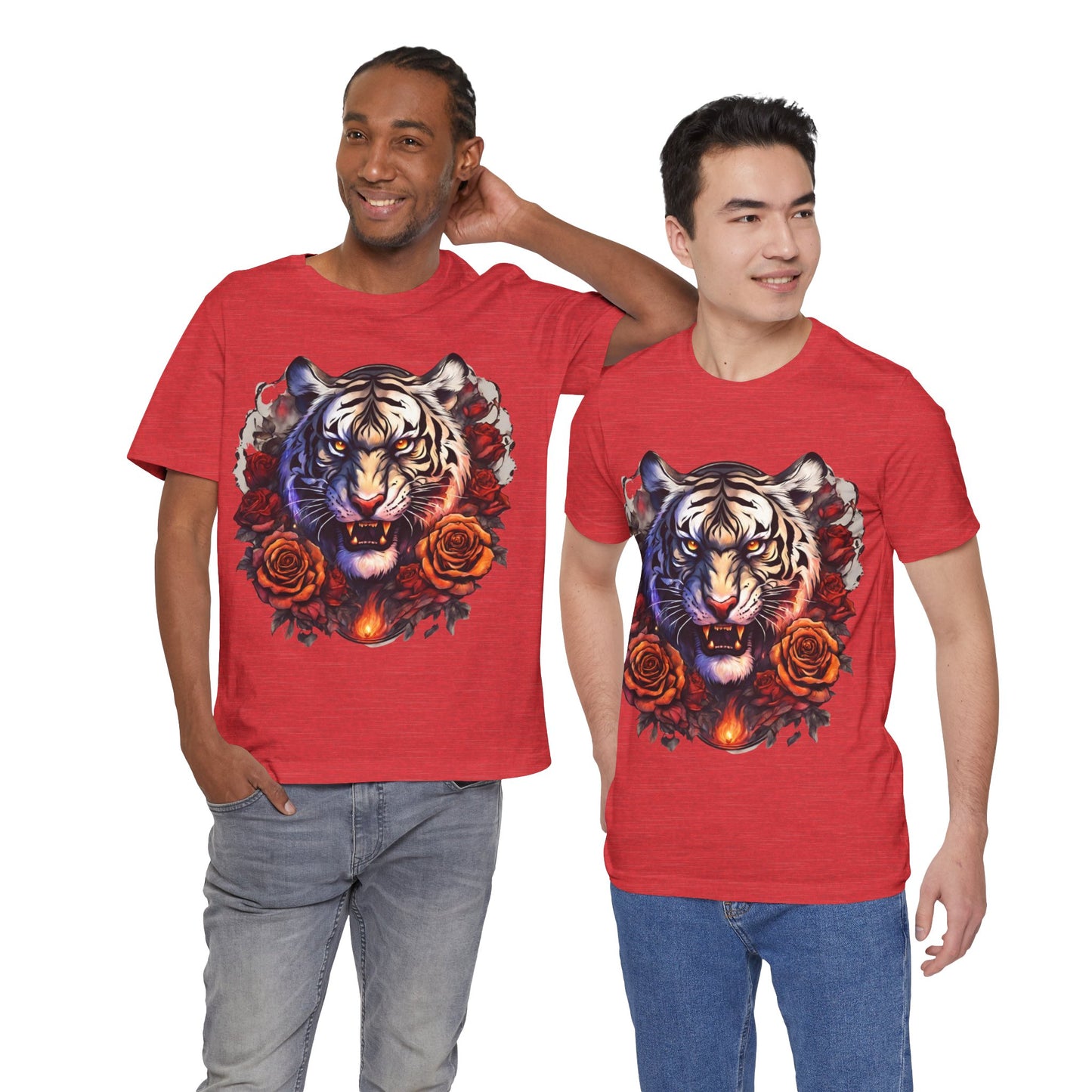 White Tiger Flames Flashlander Gym Shirt