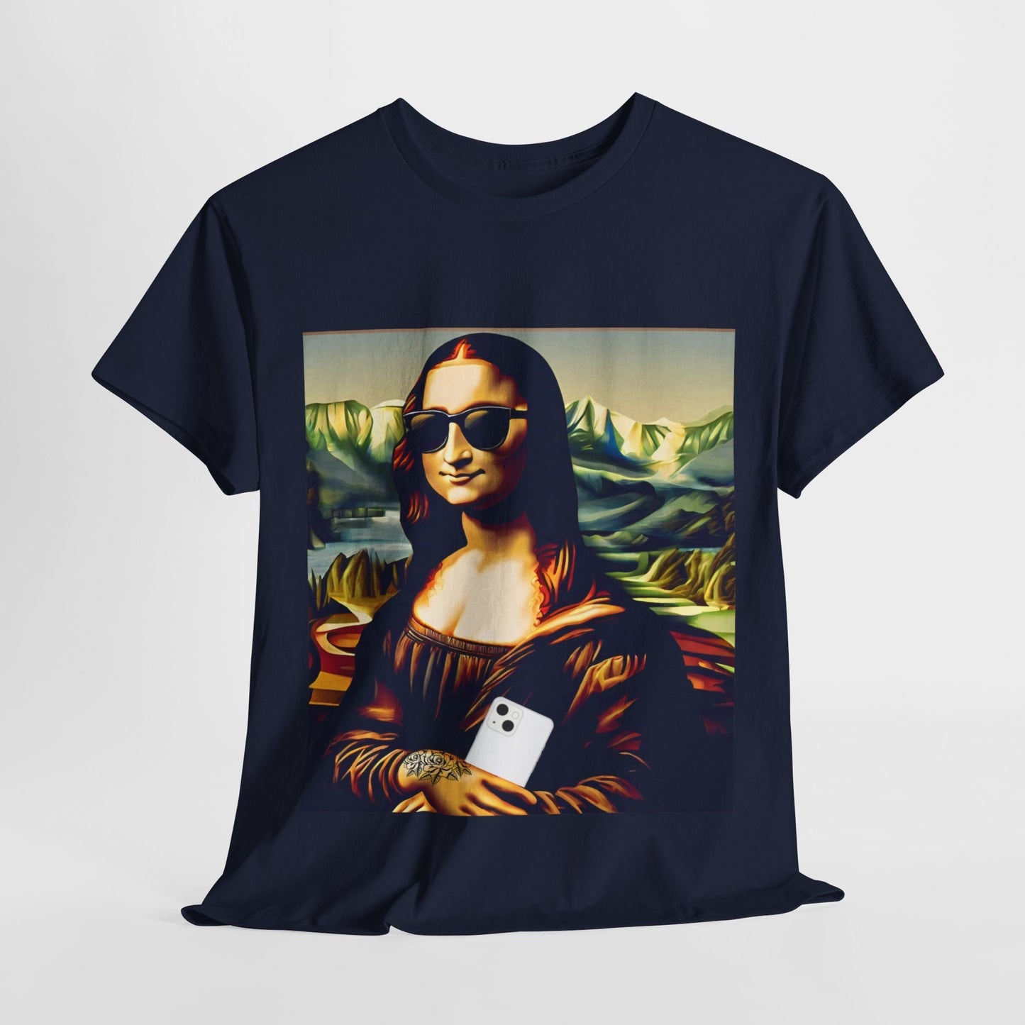 Funny modern Mona Lisa - Flashlander Gym Shirt