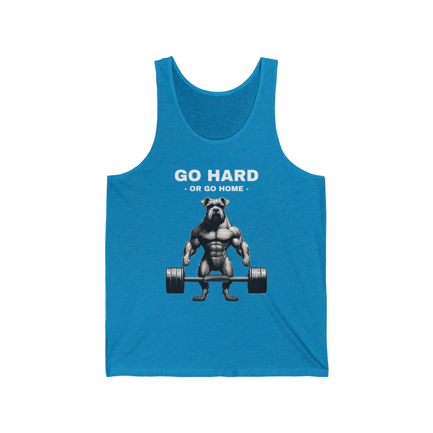 Muscular Schnauzer Dog Bodybuilding Gym Cotton Unisex Jersey Tank