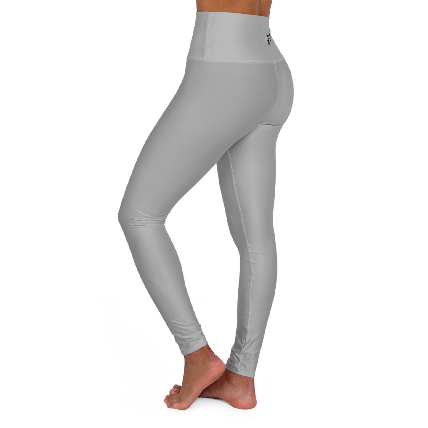 Flashlander Sportswear Zen High Waisted Yoga Leggings Light Grey (AOP) B