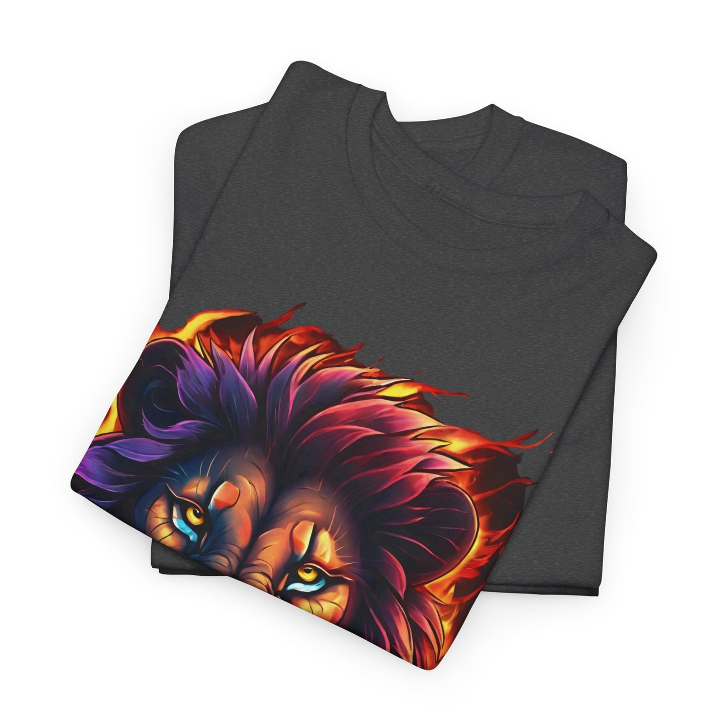 Lion Flames and Roses T-Shirt Flashlander