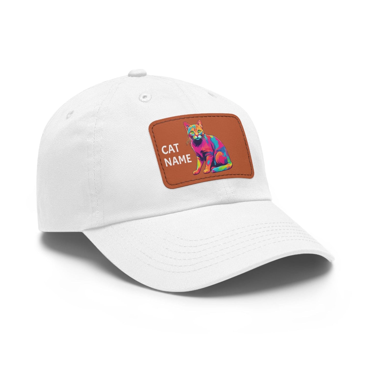 Cat Hat Sportswear Hat Cat Cap Cat Pop Art Hat Dad Hat with Patch (Rectangle) Baseball Cap Custom Hat Flashlander