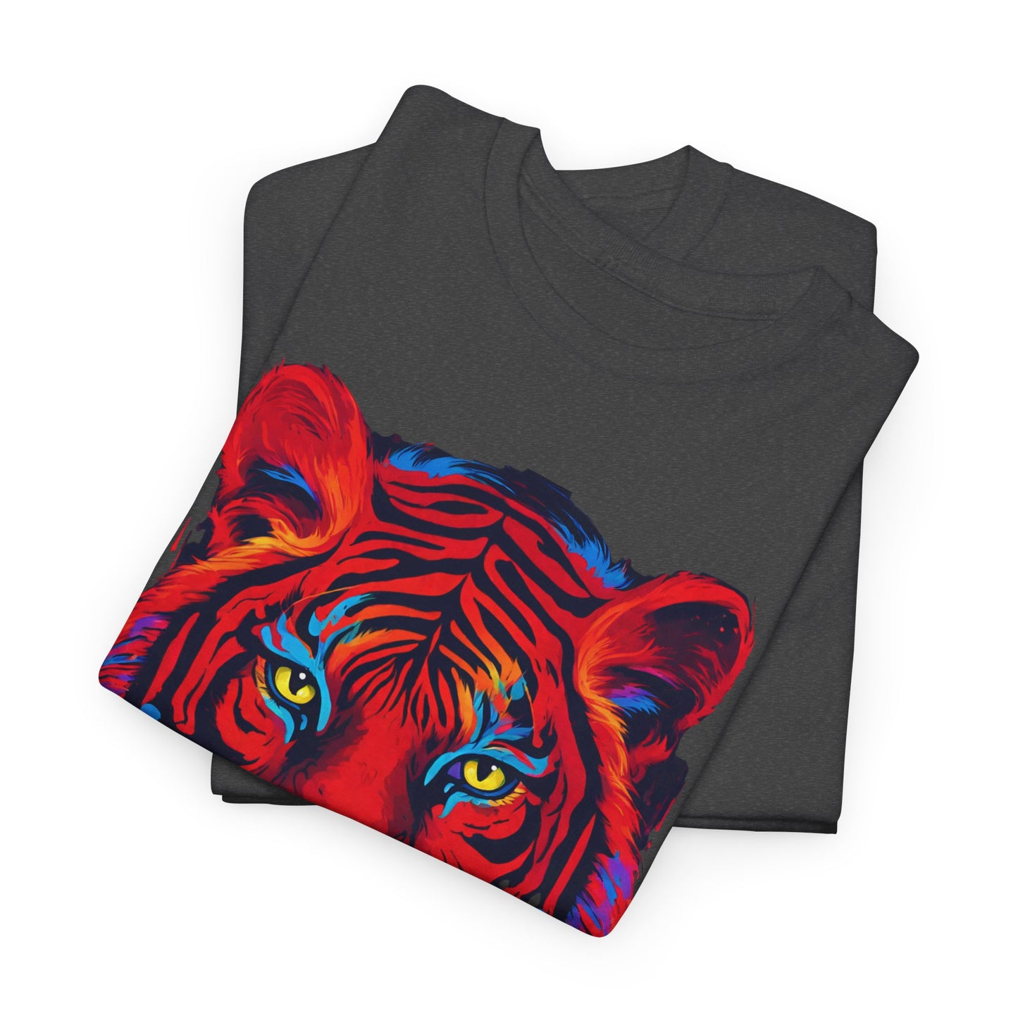 Majestuosa camiseta de Flashlander con diseño pop art de tigre rojo