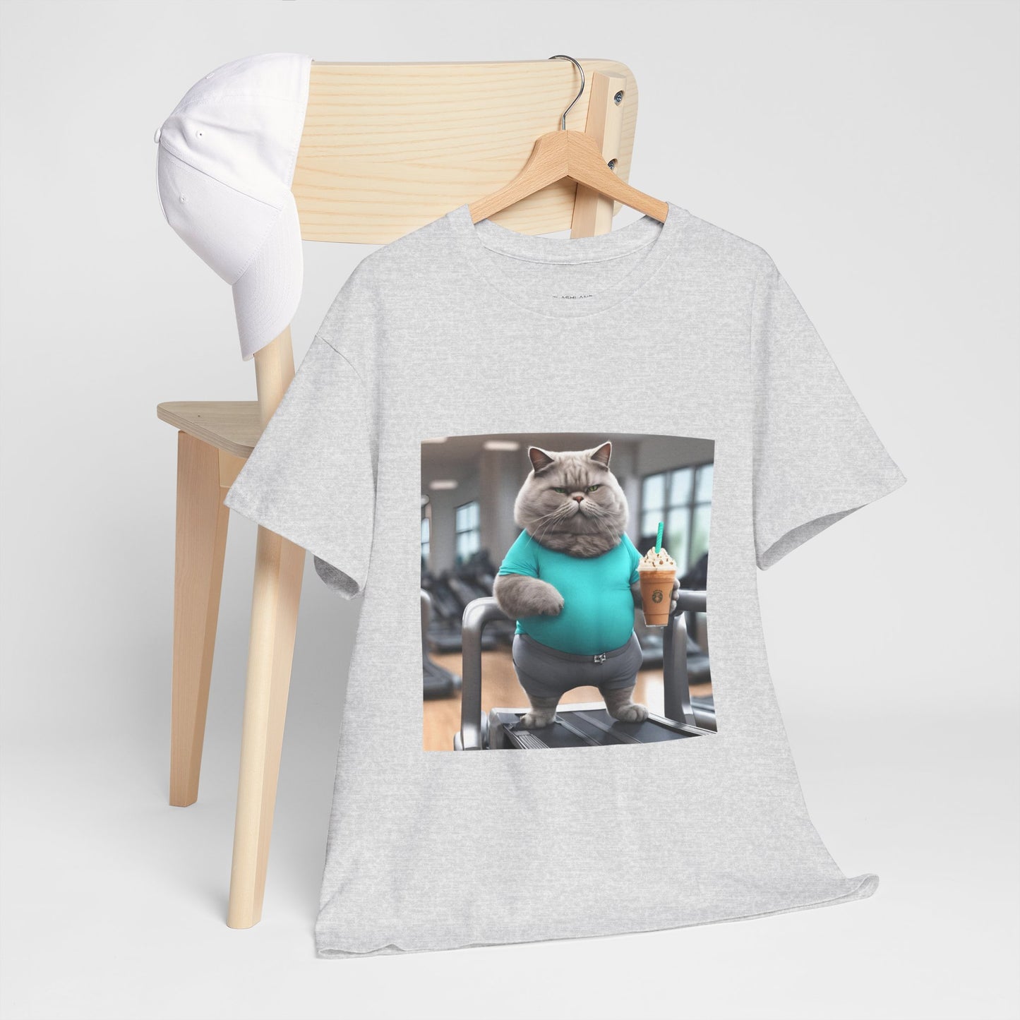 Funny Fat Cat On The Treadmill - Flashlander Gym Shirt