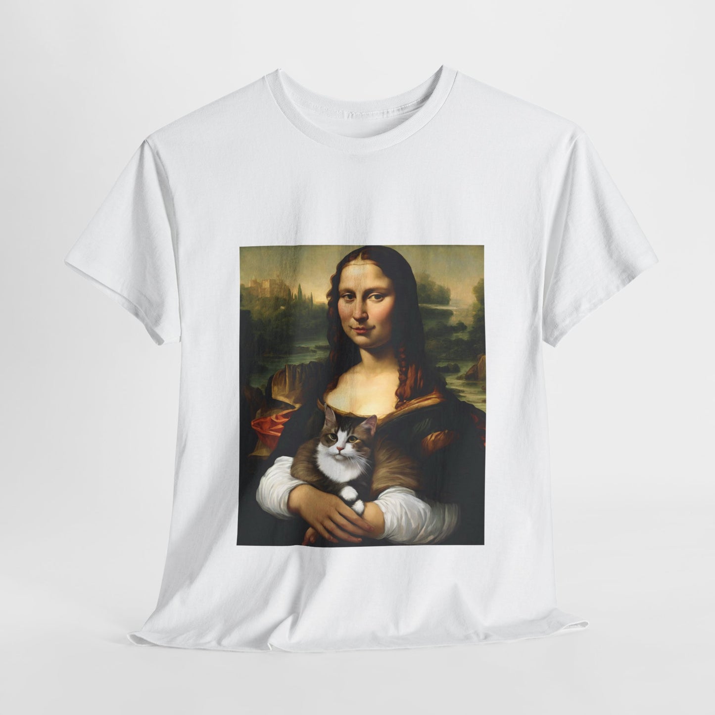 Mona Lisa with Cat - Flashlander Gym Shirt