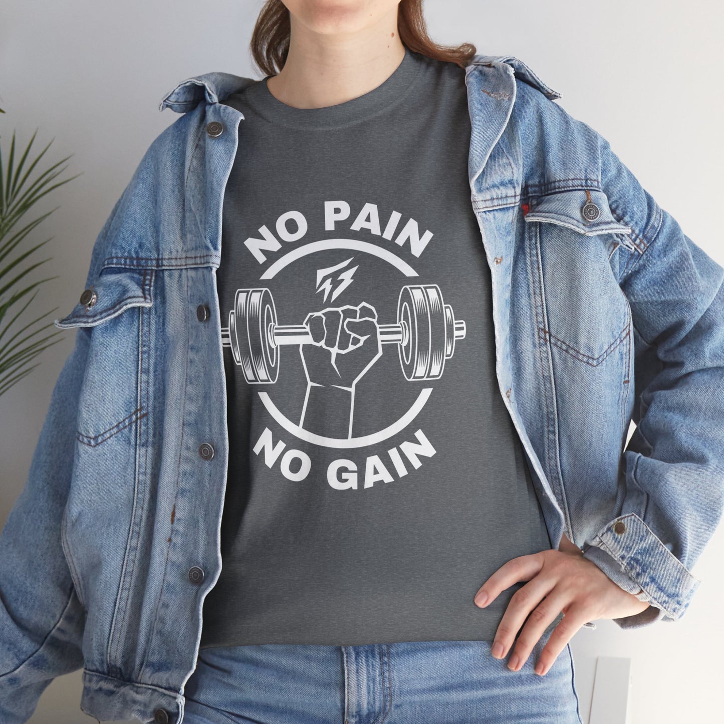 Lifting Flashlander Gym Shirt No Pain No Gain Quote Tee