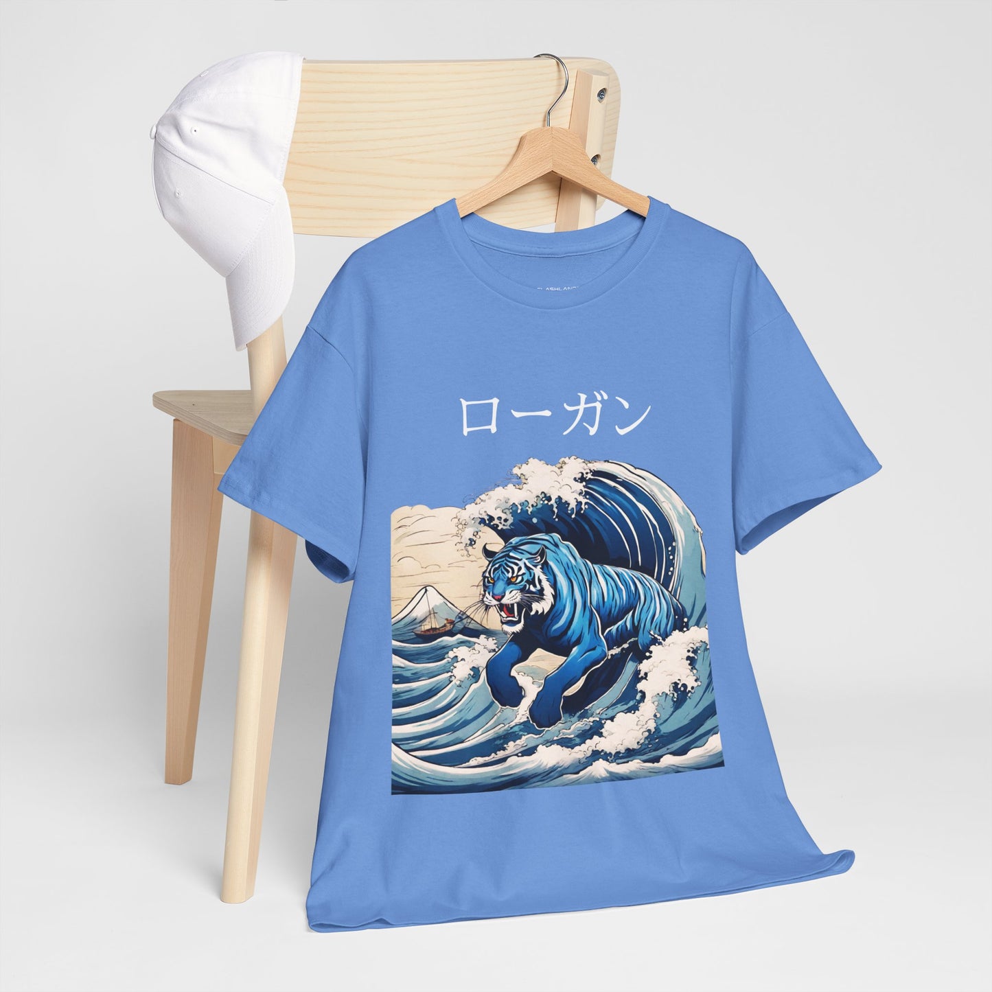 Tiger in Japanese Waves - Custom Japanese Name Flashlander Gym Shirt