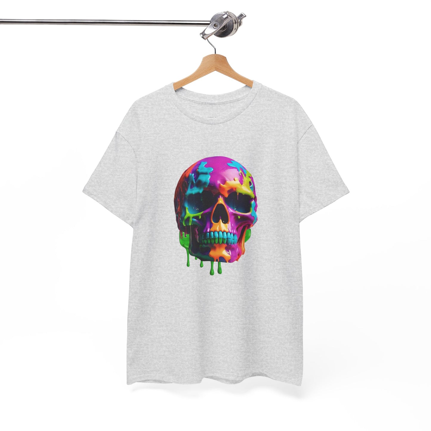 Camiseta con calavera de fusión de neón Flashlander