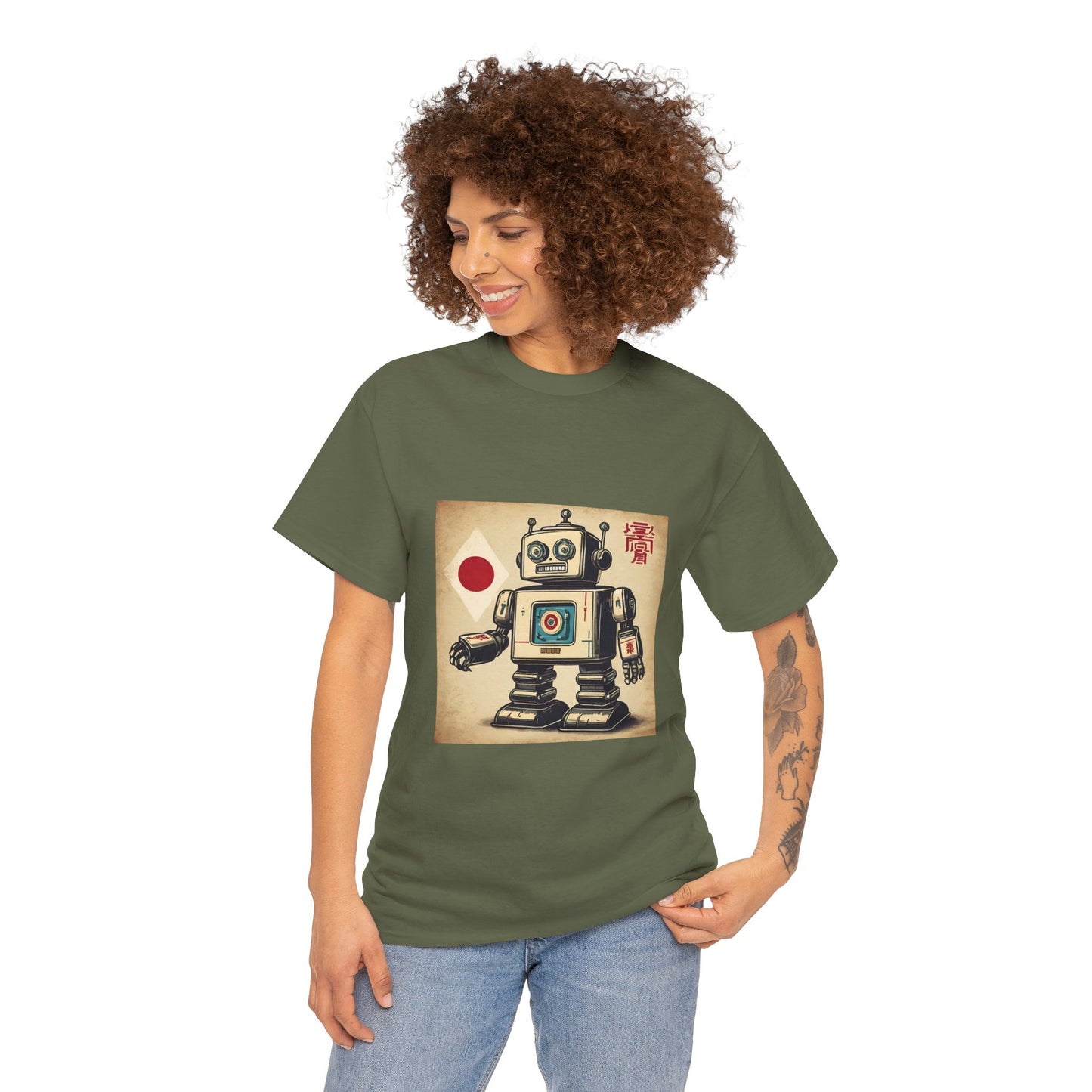 Camiseta deportiva con diseño de robot japonés vintage - Flashlander