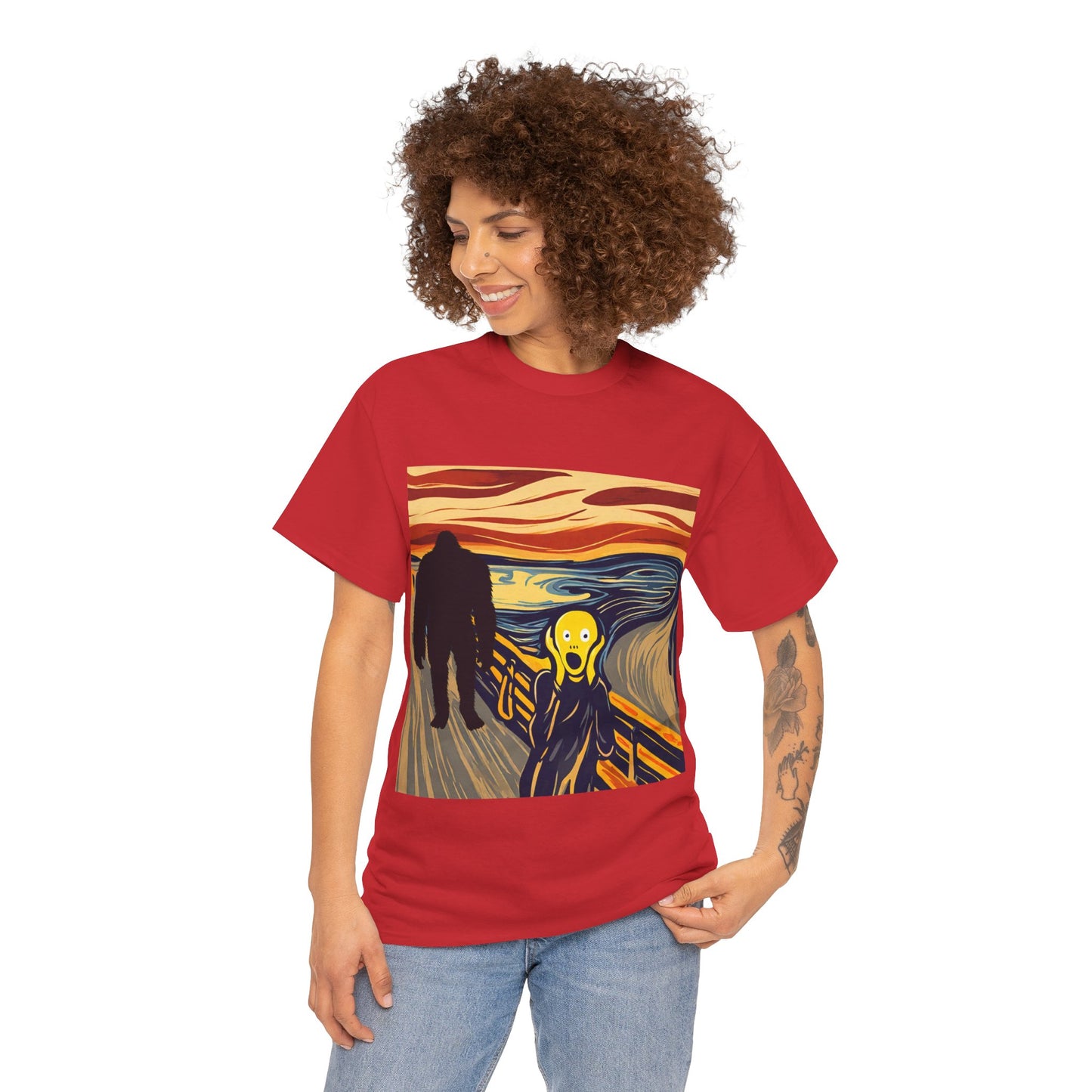 The Scream Meets Bigfoot A Startling Encounter - Flashlander Gym Shirt