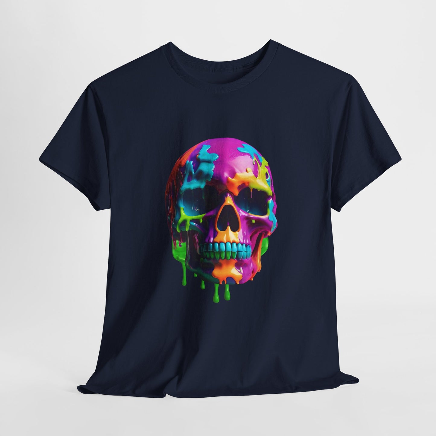 Camiseta con calavera de fusión de neón Flashlander