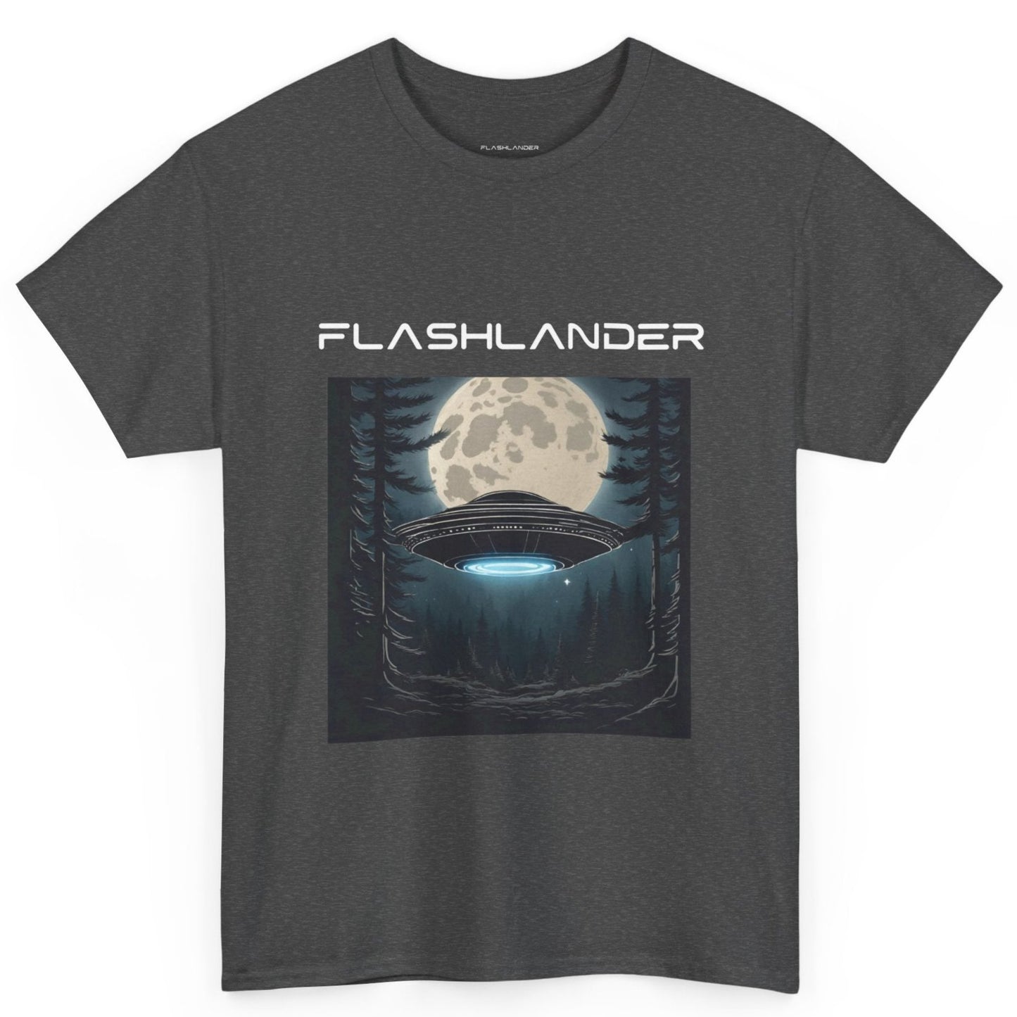 UFO Soaring Low in the Forest Tee Flashlander Gym Shirt