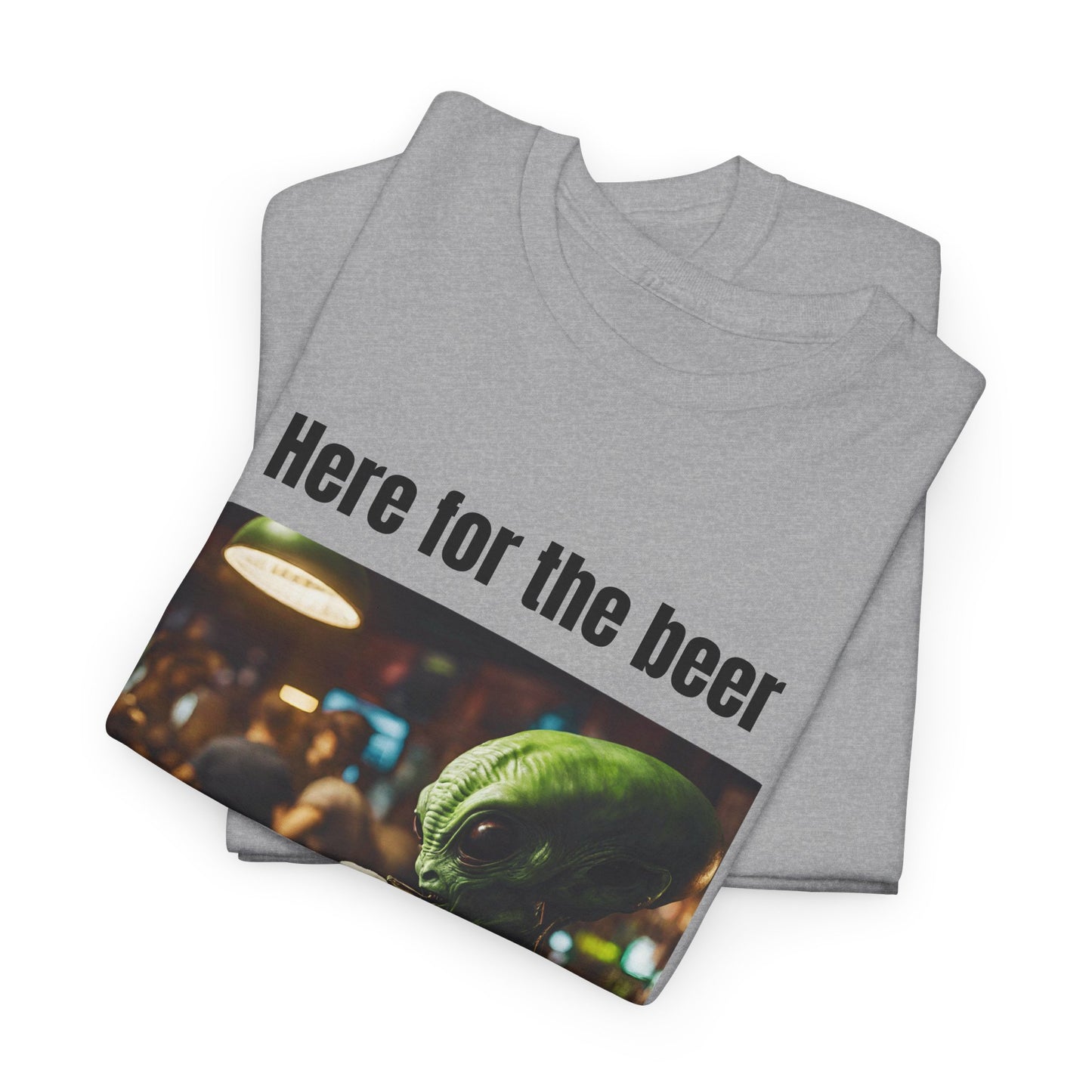 Ici pour la bière, les gains peuvent attendre ! T-shirt de sport Alien Flashlander