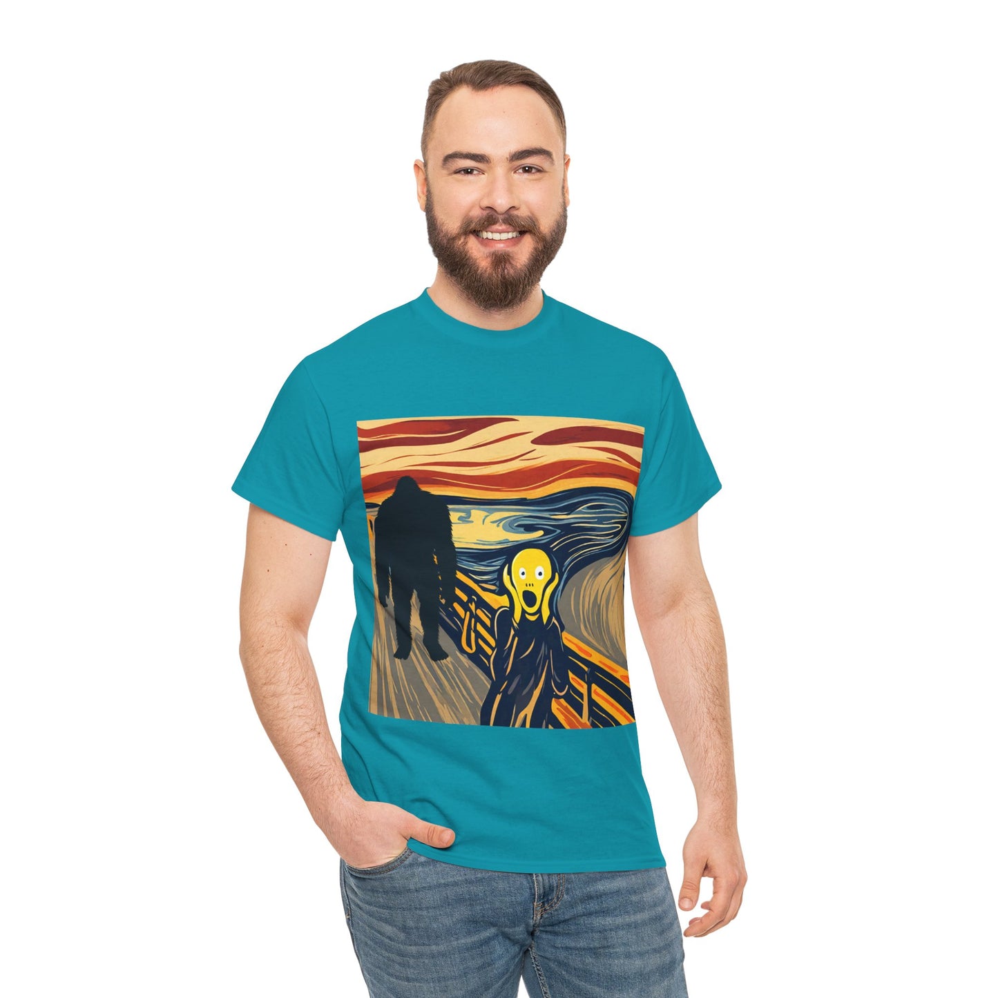 The Scream Meets Bigfoot A Startling Encounter - Flashlander Gym Shirt