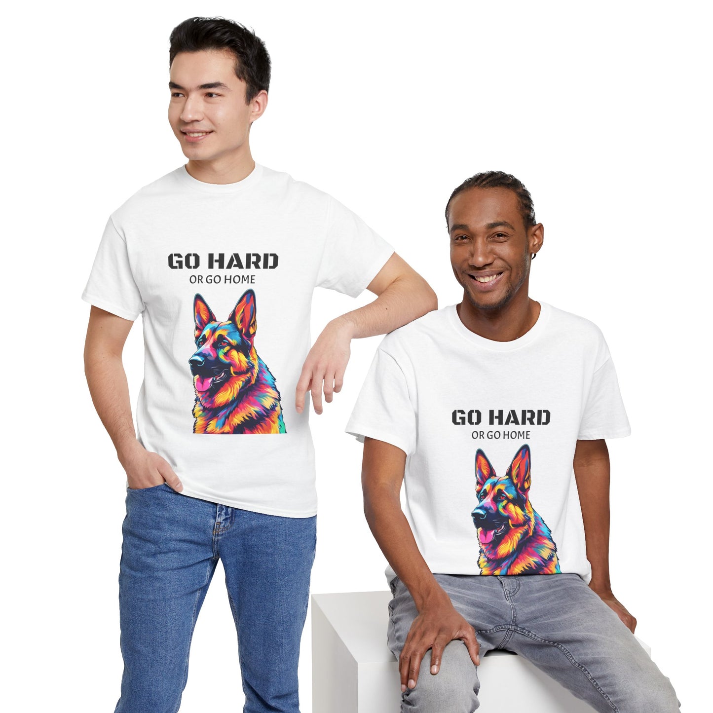 German Shepherd Dog Pop Art - Go Hard or Go Home Flashlander Gym Shirt