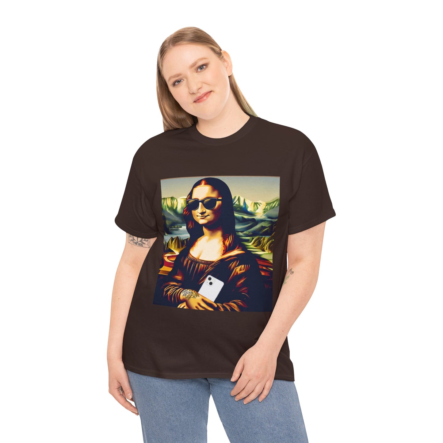 Funny modern Mona Lisa - Flashlander Gym Shirt