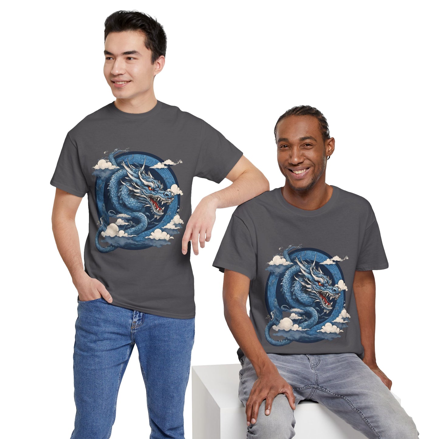 Dragon bleu japonais - T-shirt de sport Flashlander