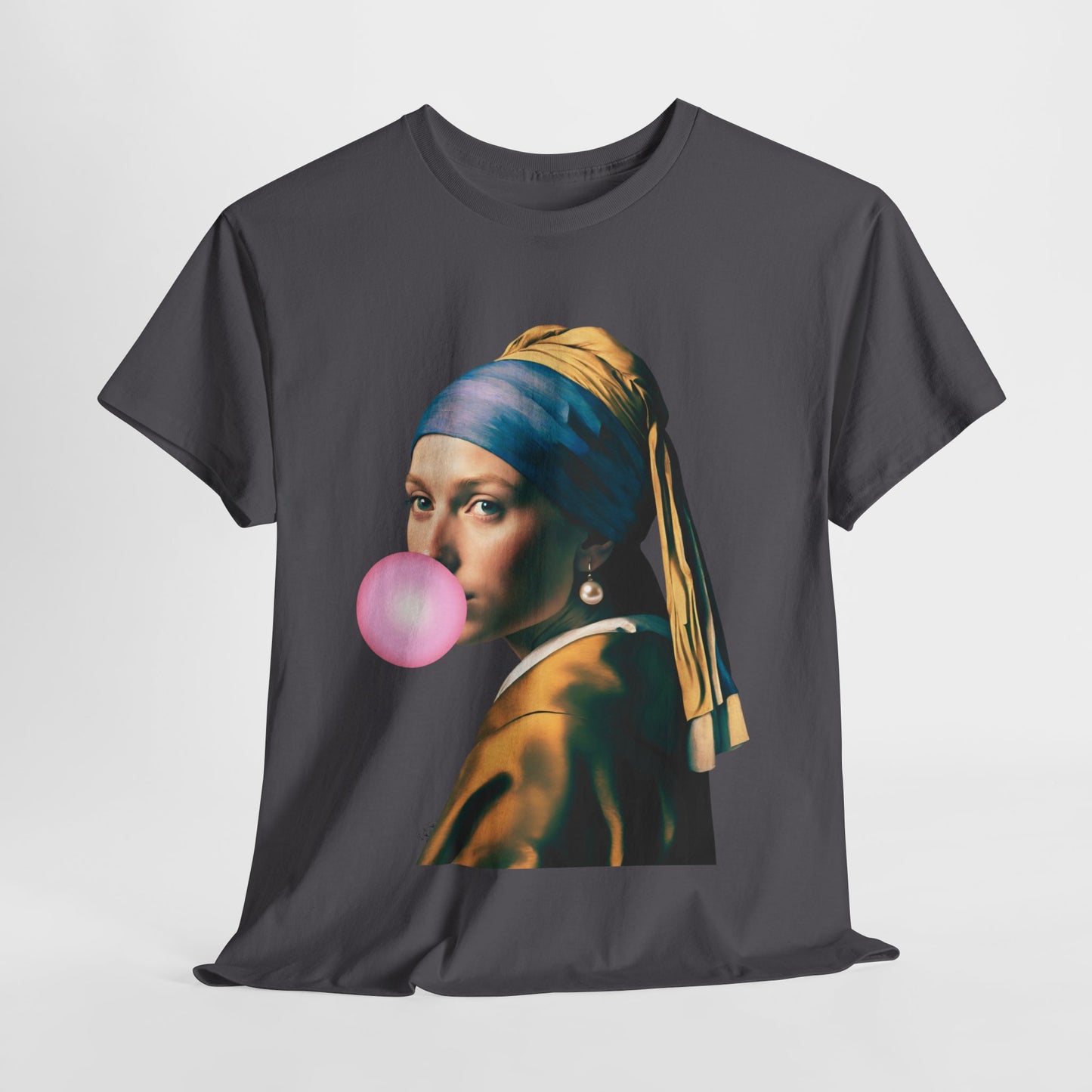 Bubble Gum Girl with a Pearl Earring Johannes Vermeer - Flashlander Gym Shirt